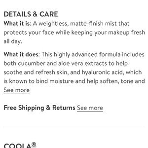 coola Makeup - New in Box Coola Makeup Setting Spray coola Makeup - New in Box Coola Makeup Setting Spray